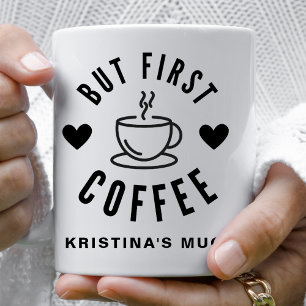 Cute Black and White men First Personlig Coffee Mugg