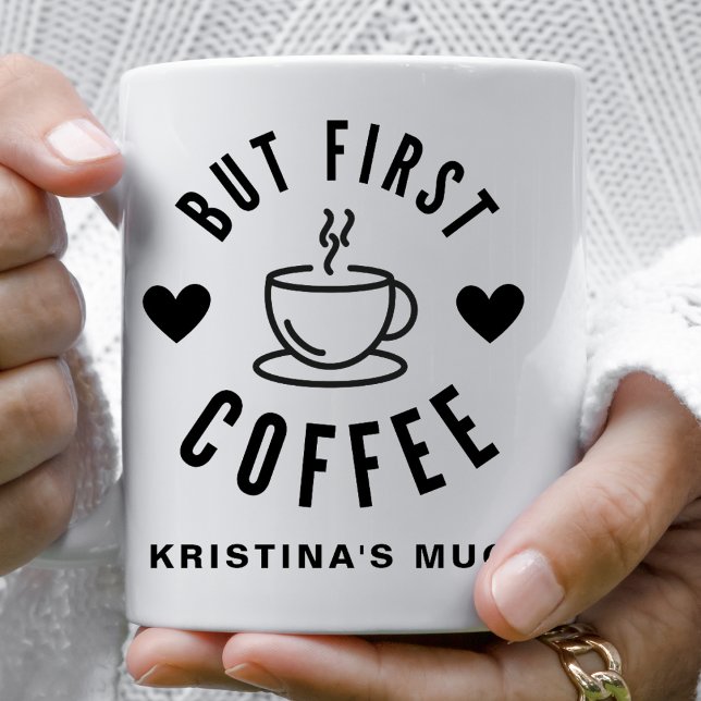 Cute Black and White men First Personlig Coffee Mugg (Skapare uppladdad)