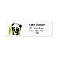 Cute Black and white panda björn i bamboodlingar