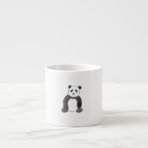 Cute black and white panda sketch espressomugg