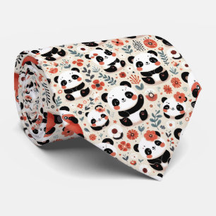 Cute Black and White Panda Slips