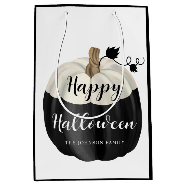 Cute Black and White Pumpkin Happy halloween (Framsidan)