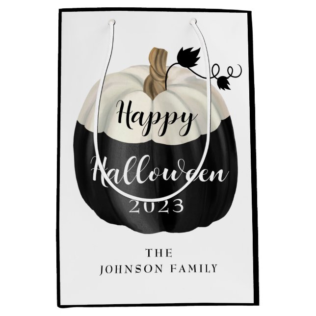 Cute Black and White Pumpkin Happy halloween 2022 (Framsidan)