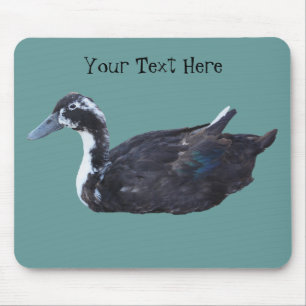 Cute Black Anka Farm Animal Mousepad Musmatta