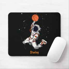 Cute Black Astronaut Rymden Galaxy Basketball Musmatta