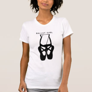 Cute Black Ballet Tofflor en Pointe Ballet Girl T Shirt