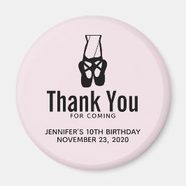 Cute Black Ballet Tofflor en Pointe Birthday Magnet