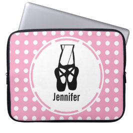 Cute Black Ballet Tofflor en Pointe Laptop Fodral