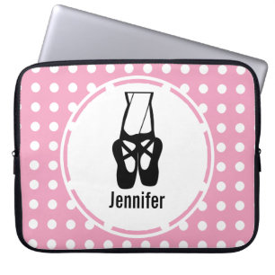 Cute Black Ballet Tofflor en Pointe Laptop Fodral