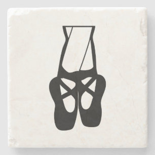 Cute Black Ballet Tofflor en Pointe Stenunderlägg