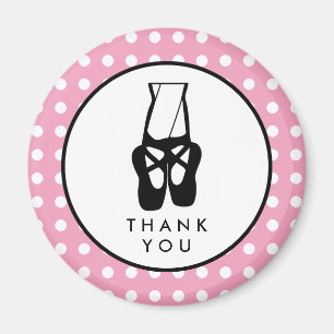 Cute Black Ballet Tofflor en Pointe Tack Magnet