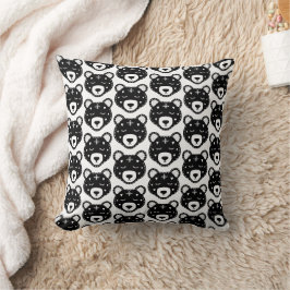 Cute Black Bear Dekorativ kudde