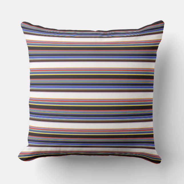 Cute Black blue rand Kudde (Framsida)