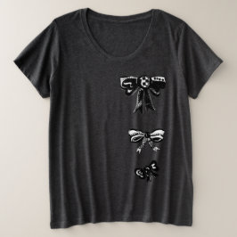 Cute Black Bows Graphic T-shirt