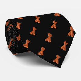 Cute Black Brown Cinnamon Stick Seamless Mönster Slips
