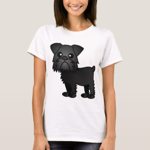 Cute Black Brussels Griffon, Tecknad Tee
