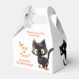 Cute Black Bus eller godis Halloween-födelsedag Presentaskar