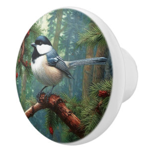 Cute Black-Caps Chickadee Knopp