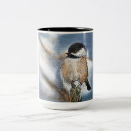 Cute Black Caps Chickadee Mugg