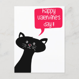 Cute Black Cat - Alla hjärtans dag i klassrummet Vykort