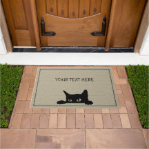Cute Black Cat Anpassningsbar Halloween Doormat