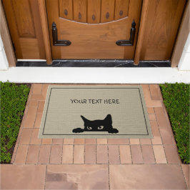 Cute Black Cat Anpassningsbar Halloween Doormat