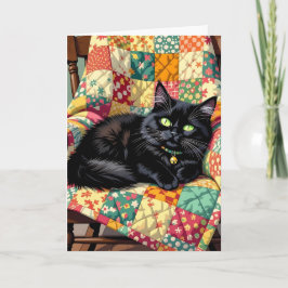 Cute Black Cat | Att tänka på dig Kort