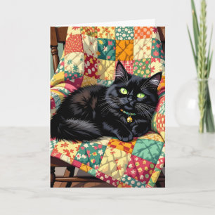 Cute Black Cat Att tänka på dig Kort