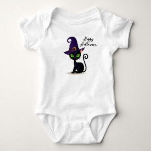 Cute Black Cat Baby Bodykostym T Shirt