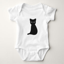 Cute Black cat baby-kroppsdräkt. T Shirt