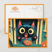 Cute Black Cat Bus eller godis Halloween