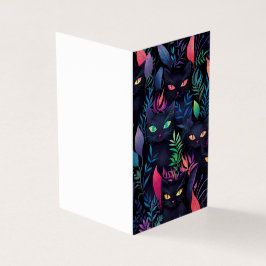 Cute Black Cat Card Kort
