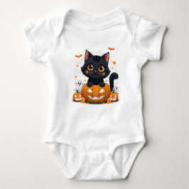 Cute Black Cat Halloween Kawaii T Shirt