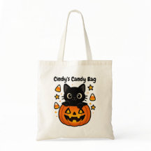 Cute Black Cat Halloween-säck