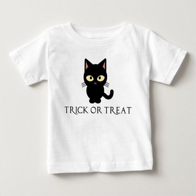 Cute Black Cat Halloween Shirt Tee Shirt (Framsida)