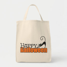 Cute Black Cat Happy halloween Tygkasse
