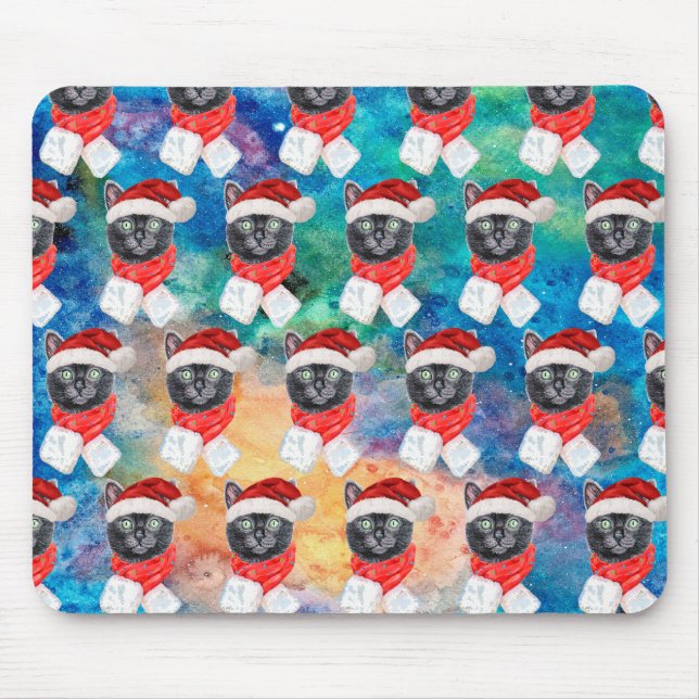 Cute Black Cat-Helgdagar - fin jul Musmatta (Framsidan)