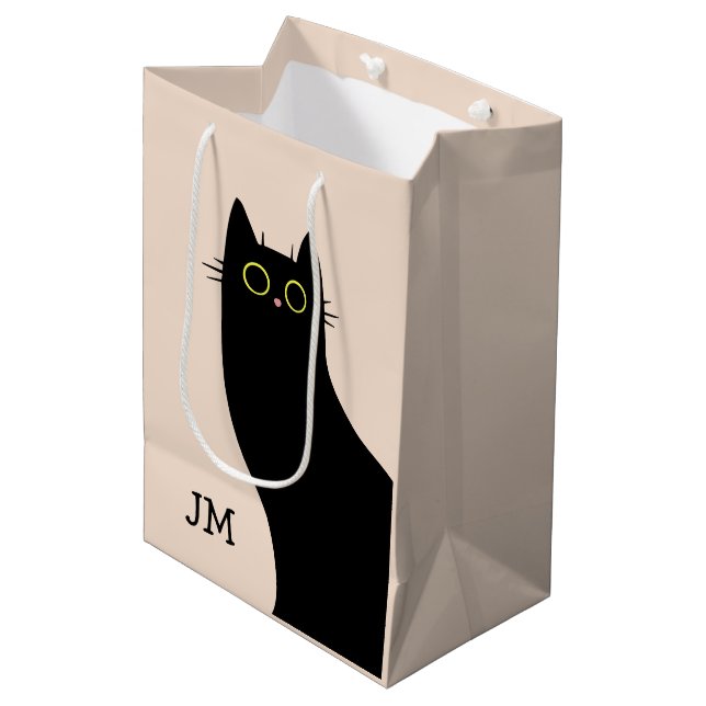 Cute Black cat i Mid Century stil (Framsidan Vinklad)