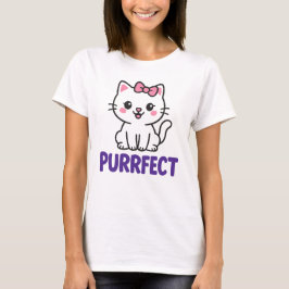 Cute Black Cat i Rosa Dress - PURRFECT T Shirt
