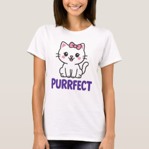 Cute Black Cat i Rosa Dress - PURRFECT T Shirt