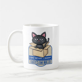 Cute Black Cat jag gör som jag vill Kaffemugg