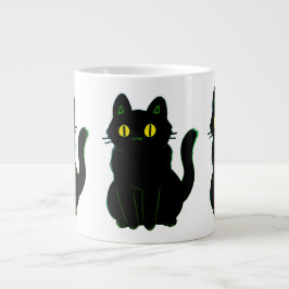 Cute Black Cat Jumbo Mugg