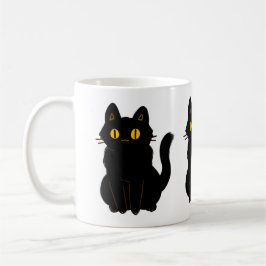 Cute Black Cat Kaffemugg