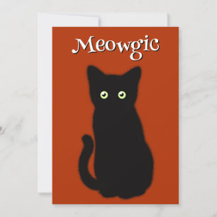 Cute Black cat kitten, spooktacular roligt Hallowe Inbjudningar