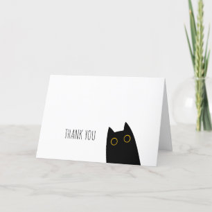 Cute Black Cat-lås, tillfogat tackkort
