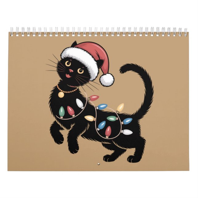 Cute Black Cat Lover jul Mamma Gift Helgdag Kalender (Omslag)