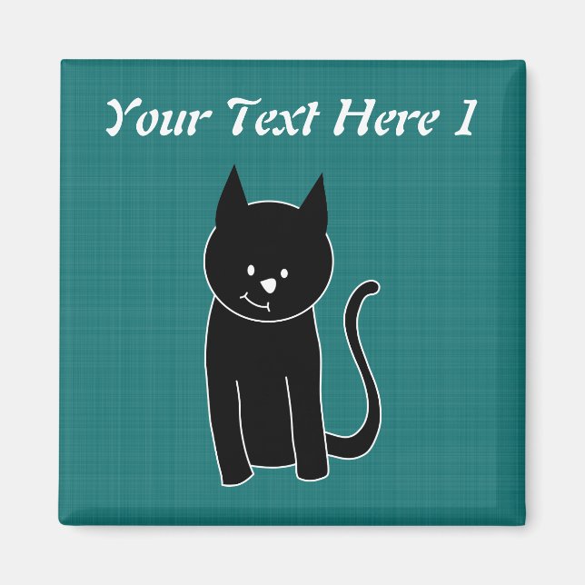 Cute Black Cat Magnet (Framsidan)