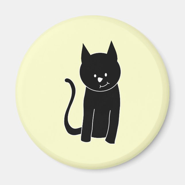 Cute Black Cat Magnet (Framsidan)