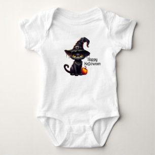 Cute Black cat på en häxhatt T Shirt