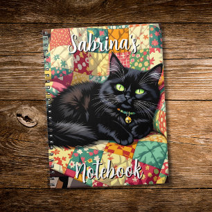 Cute Black Cat på raketskål, Personlig Anteckningsbok